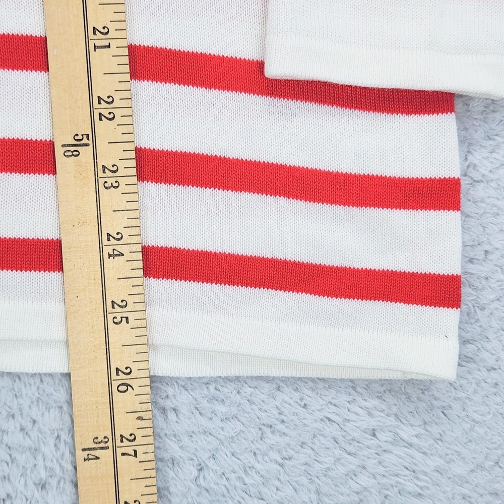 Ohio State Buckeyes Sweater Womens Medium White Red NCAA Football Quarter Zip - Picture 8 of 13